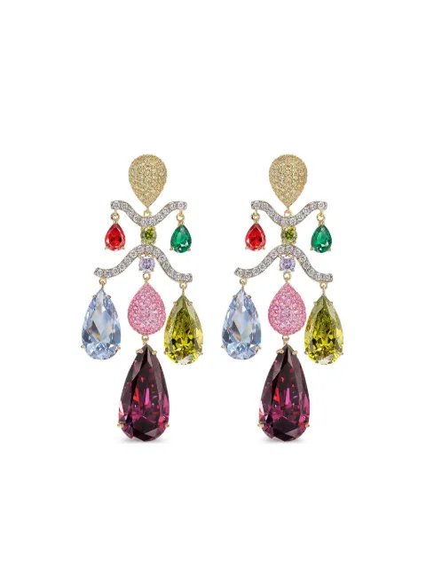 Anabela Chan 18kt gold vermeil Tutti Frutti Chandelier multi-stone and diamond earrings Gold AC19TF18ESYGMC