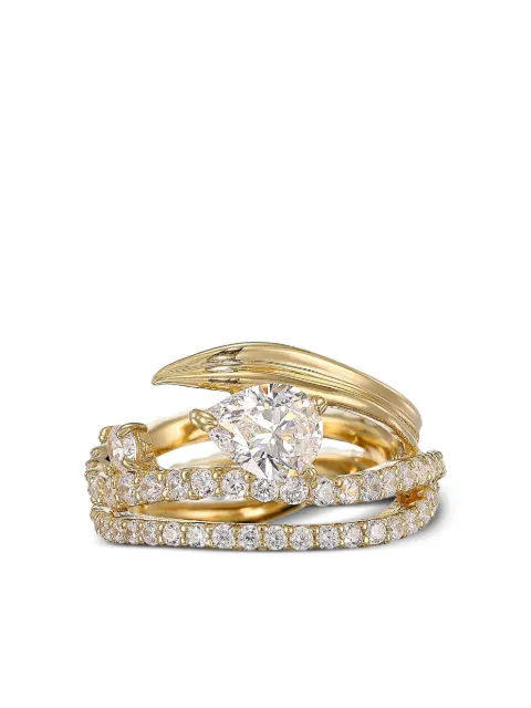 Anabela Chan 18K yellow gold vermeil Blades of Grass diamond ring Gold AC23EG28RSYGWD