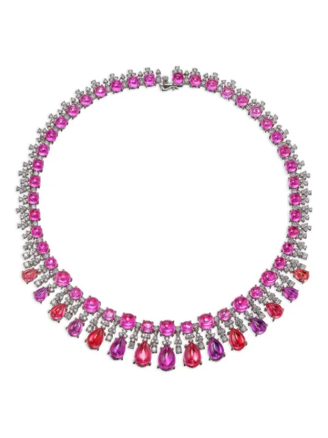 Anabela Chan 18K white gold Tutti Frutti necklace Pink AC20CL28NSWGFS