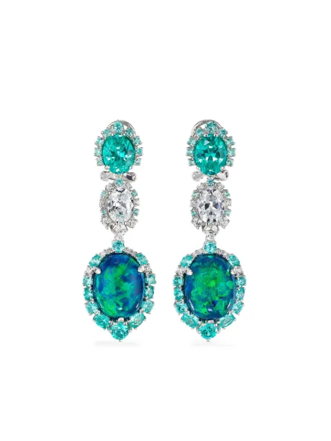 Anabela Chan 18K white gold Ocean multi-stone earrings Blue AC19PC19ESWGBO
