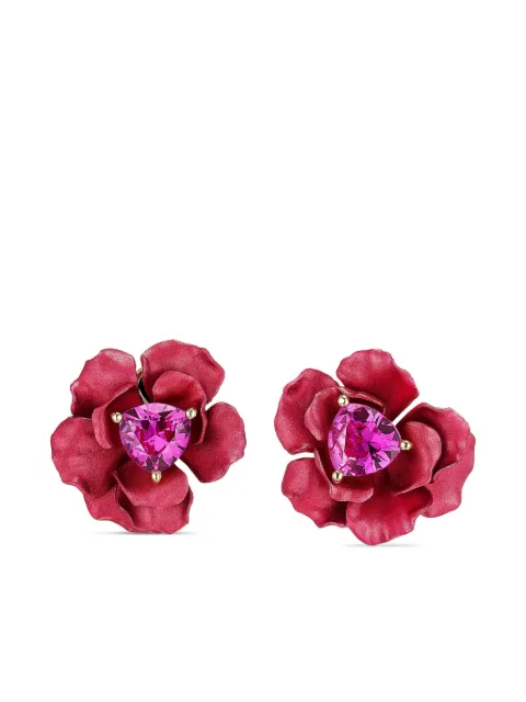 Anabela Chan 18kt gold vermeil Rose sapphire clip-on earrings Red AC20AB10EAPAFS