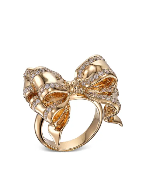 Anabela Chan 18K gold vermeil Bow diamond ring Gold AC21CB07RSYGWD