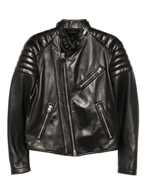 TOM FORD leather biker jacket Black LXI006LMN028