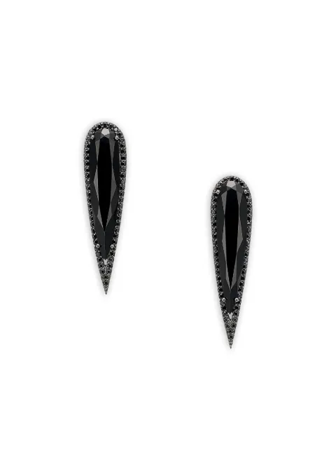 Anabela Chan x Robert Wun 14K white gold and rhodium vermeil Glimmer diamond earrings Silver ACMT21ESBGBD