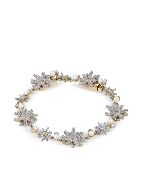 Anabela Chan 18K yellow gold Daisy diamond and freshwater pearl bracelet Silver AC17EG22BSYGWD