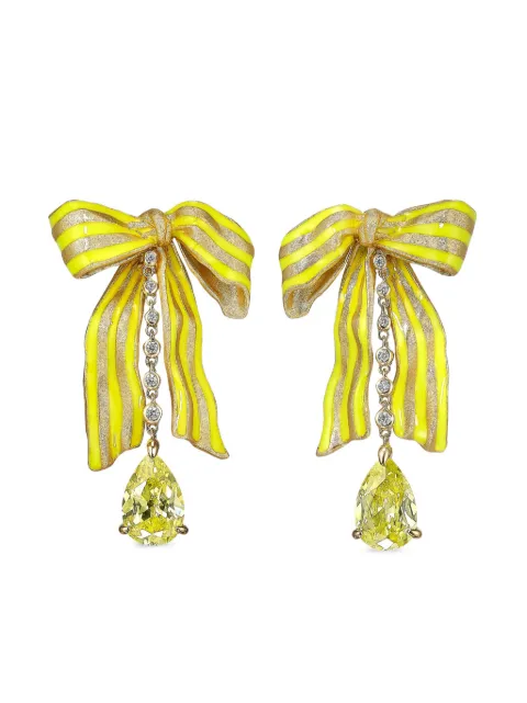 Anabela Chan 14K yellow gold Bardot Bow diamond and quartz earrings Yellow AC21CB05ESCALQ