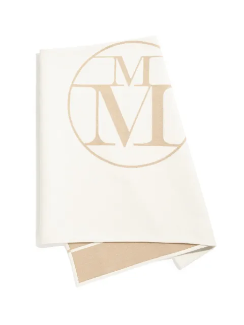 Maison Michel Aida logo-print cotton towel Neutrals 2638001002