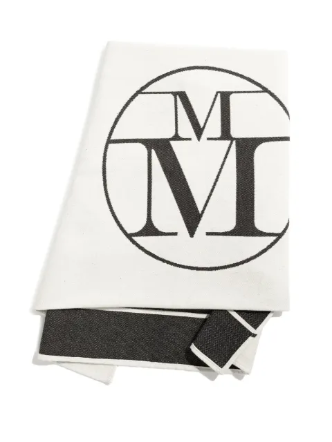 Maison Michel Aida logo-print cotton towel Neutrals 2638001001