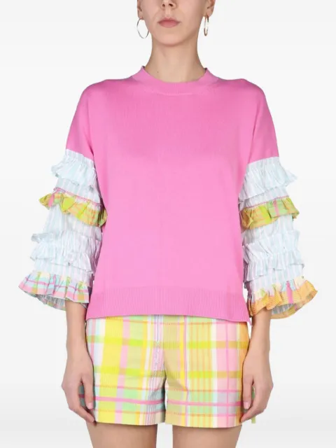 Boutique Moschino ruffled-sleeve sweater Pink 09070801