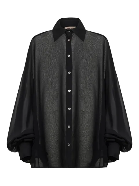 Blanca Vita satin shirt Black CUCUMBER1581