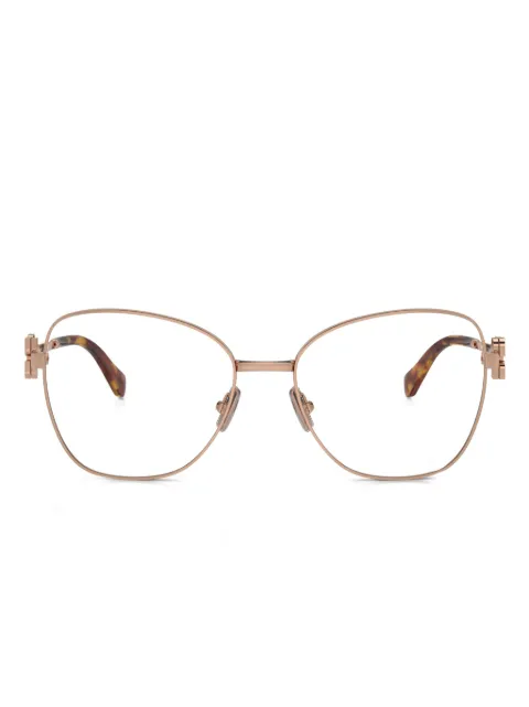 Miu Miu Eyewear cat-eye metal frame glasses Pink MU50XV