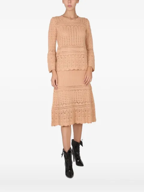 Boutique Moschino crochet-knit sweater Neutrals 09235803