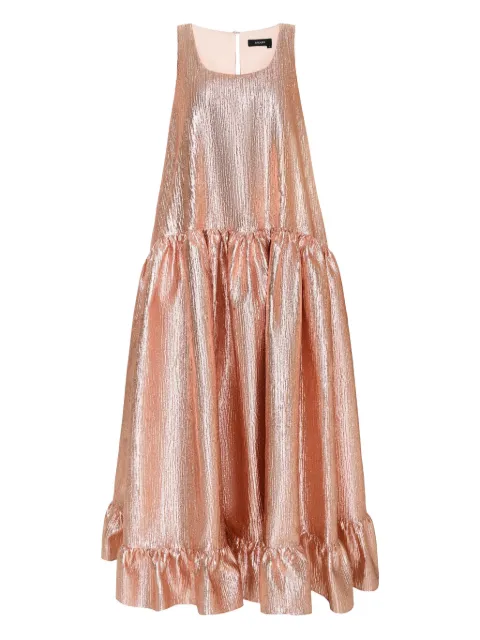 ANOUKI metallic flared dress Pink FI18DR