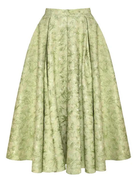 ANOUKI pleated maxi skirt Green FI05XSK
