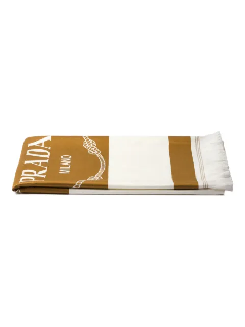 Prada cotton beach towel White OX2010VOOOH120