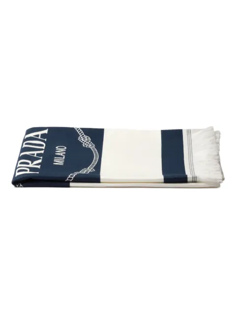 Prada cotton beach towel White OX2010VOOOH120