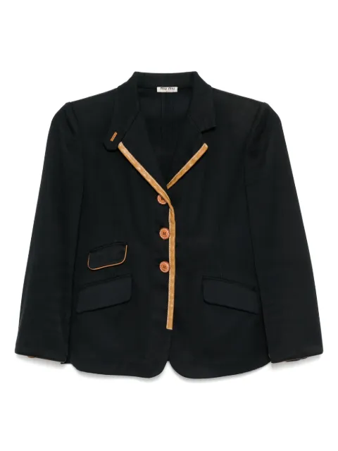 Miu Miu Pre-Owned Y2K school suit blazer Blue DPVC8558