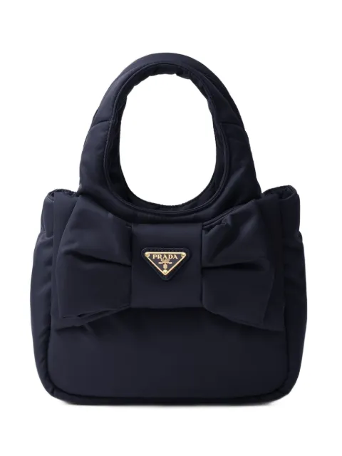 Prada mini padded Re-Nylon tote bag Blue 1BA359VOXORP0C