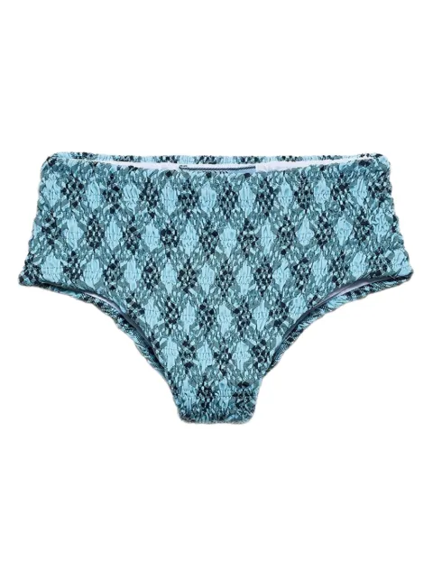 Prada checked bikini bottoms Blue 70245RSOOO16Y6