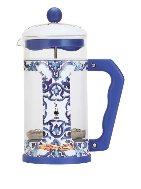 Dolce & Gabbana x Bialetti Carretto-print French coffee press White TCCE26TCAFE
