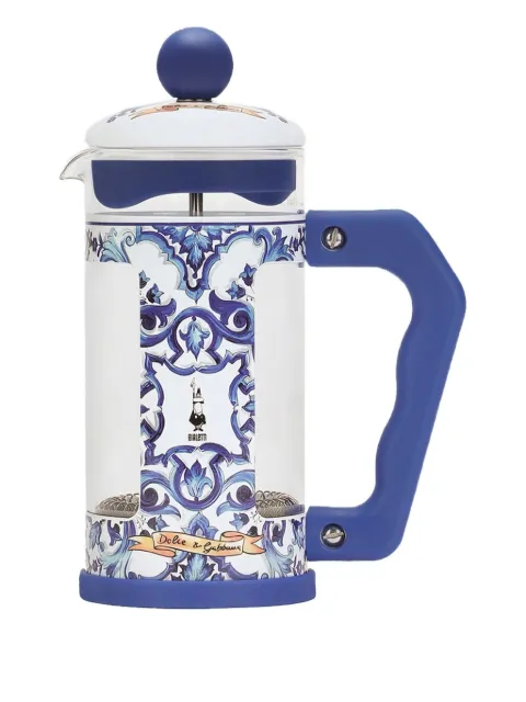 Dolce & Gabbana x Bialetti small Carretto-print French coffee press White TCCE25TCAFE