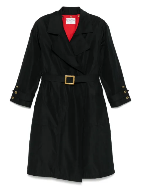 CHANEL Pre-Owned 1980s silk coat Black CH2500VE