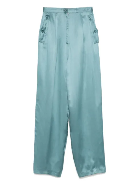 Fendi Pre-Owned 2000s satin trousers Blue FE250ZA