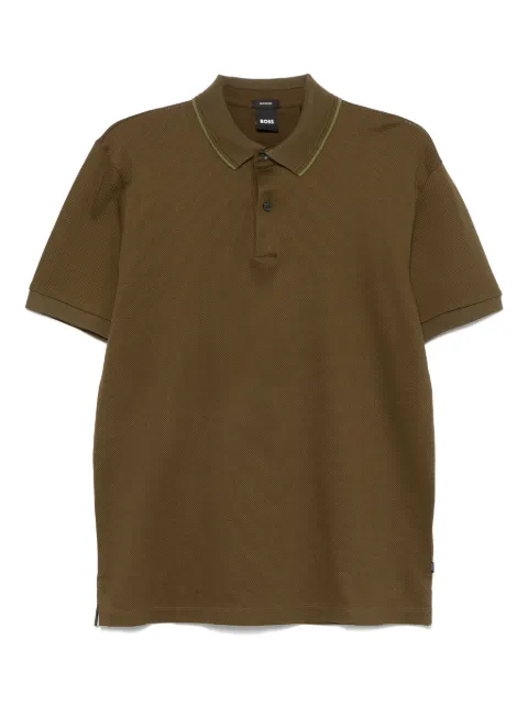 BOSS textured polo shirt Green 50527650