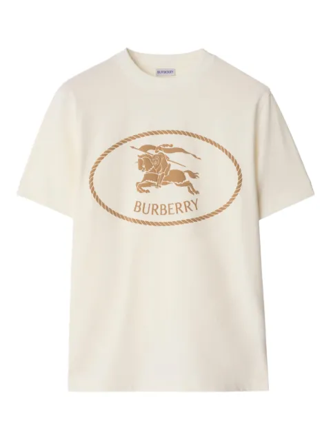 Burberry Knight stamp cotton T-shirt Neutrals 8110112