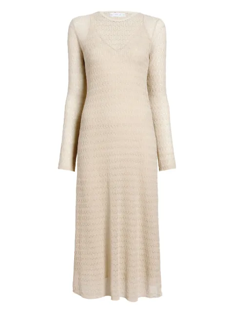 Proenza Schouler White Label knitted long-sleeve midi dress Neutrals WL2537608KC136