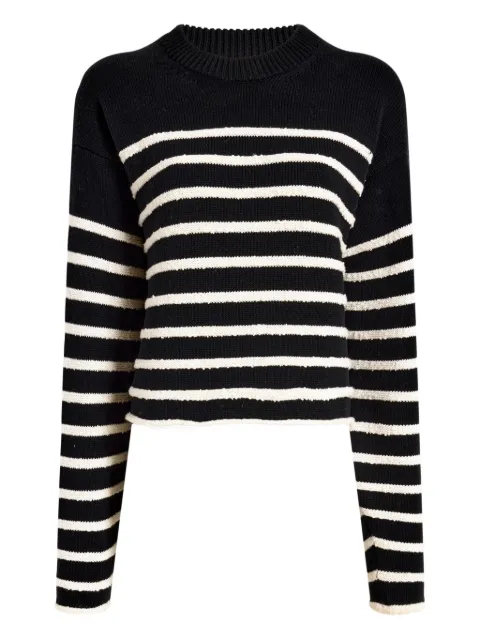 Proenza Schouler White Label striped cropped sweater Black WL2537636KC085S