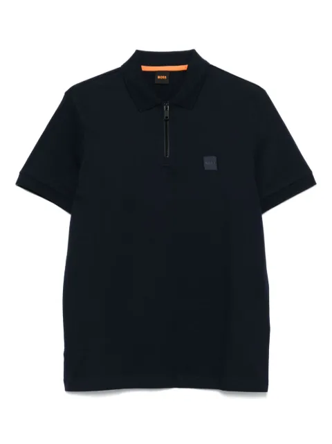 BOSS stretch-cotton slim-fit polo shirt with logo patch Blue 50537507
