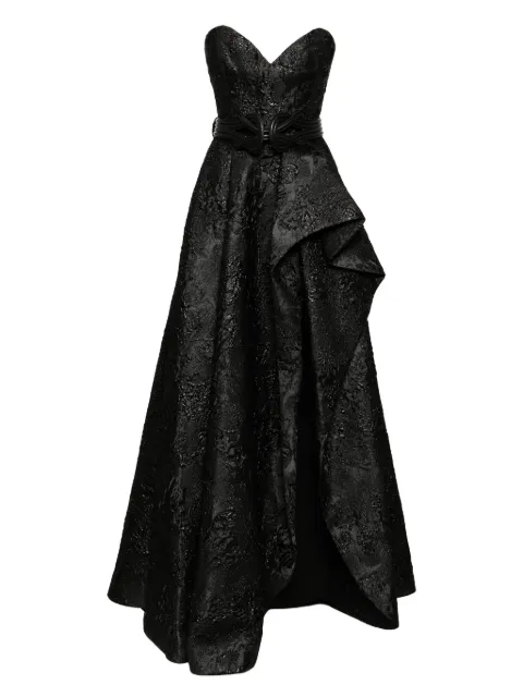Saiid Kobeisy brocade long dress Black RTWSS2529