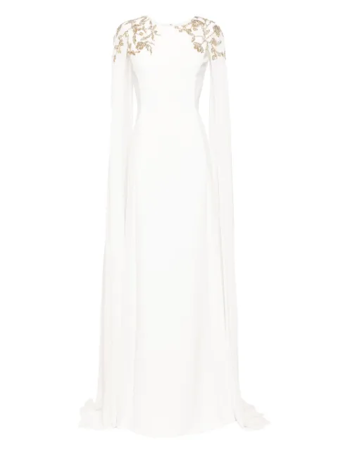 Saiid Kobeisy embellished-crepe kaftan dress White RTWSS2512