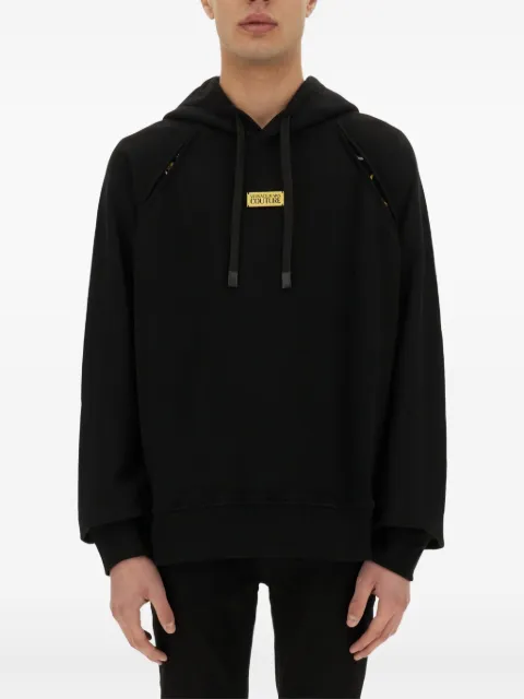 Versace Jeans Couture logo plaque hoodie Black 78GAI314F0010