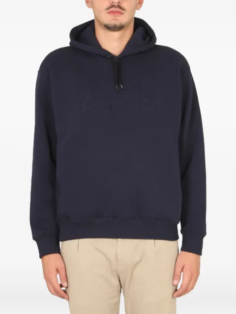 ASPESI embossed-logo hoodie Blue AY99L67601098