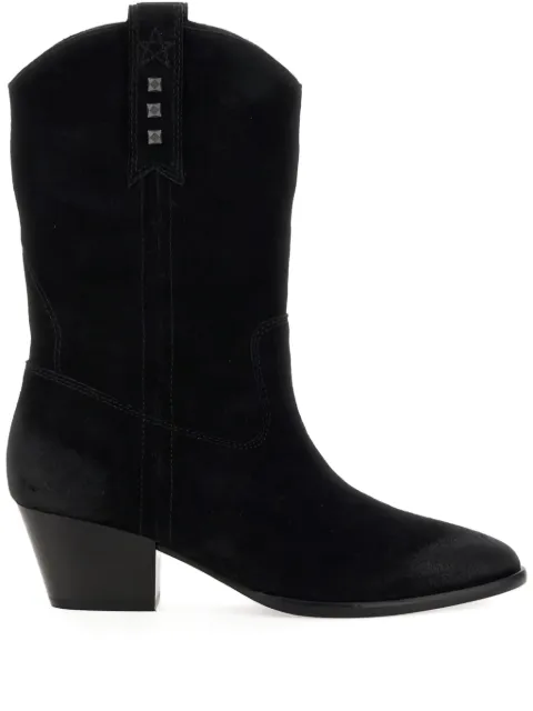 Ash suede studded ankle boots Black HOOPER02BABYSOFTBLACK