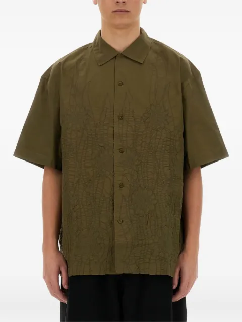 YMC Ciders embroidered short-sleeves shirt Green P2YAAOLIVE