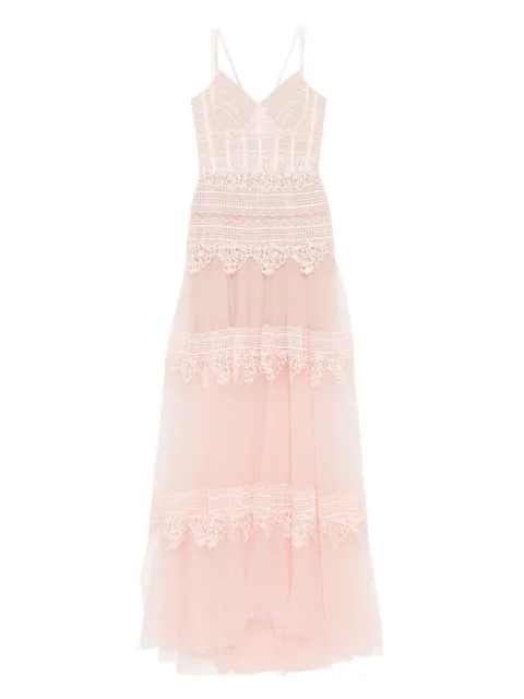 Saiid Kobeisy lace long dress Pink RTWSS2534