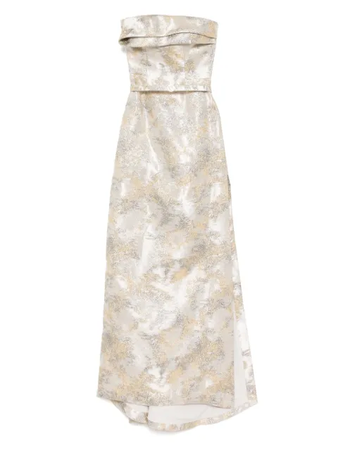 Saiid Kobeisy brocade long dress Grey RTWSS2527