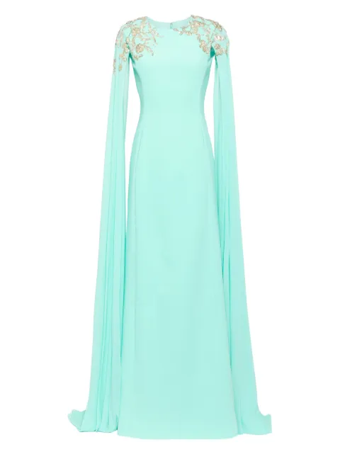 Saiid Kobeisy embellished-crepe kaftan dress Green RTWSS2512