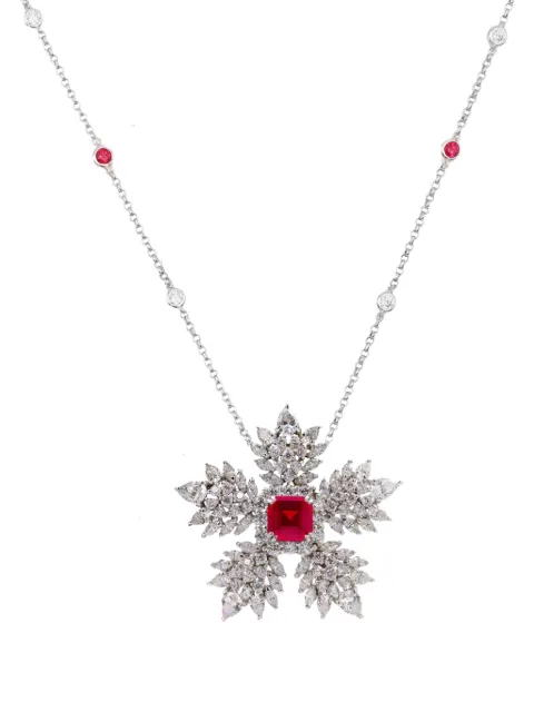 Juwelina Paris Rouge Noel necklace Silver JN0870