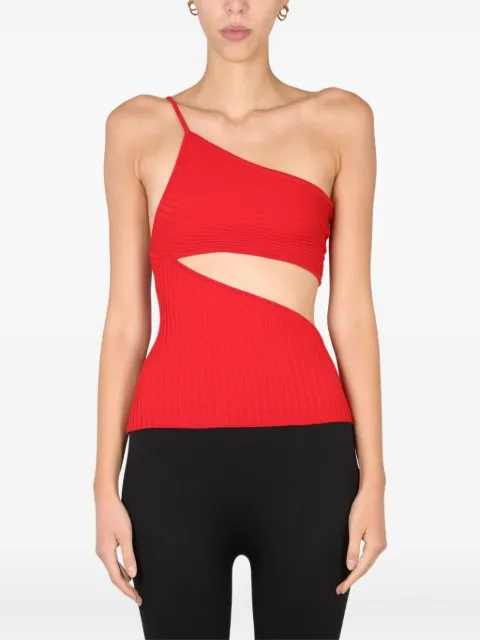 ANDREĀDAMO one-shoulder cut-out top Red ADFW22TO127701071107