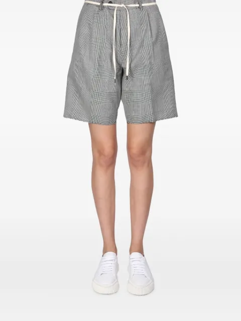 ASPESI pleated check-pattern shorts Green 0205V10440241