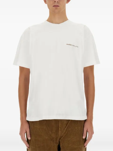 Awake NY back-print cotton T-shirt White TS002WHITE