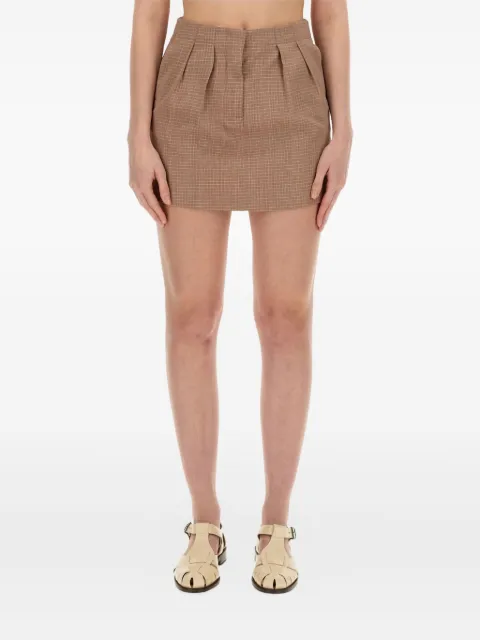 Alysi checked mini skirt Neutrals 153009A3009