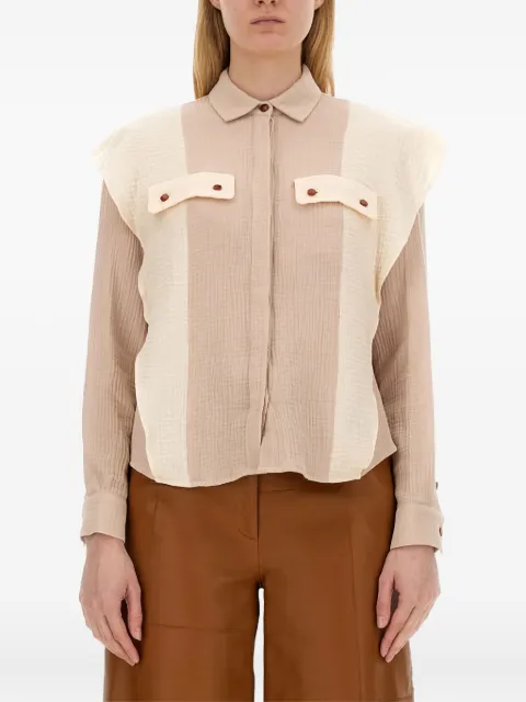Alysi two-tone cotton shirt Neutrals 153226A3005CP