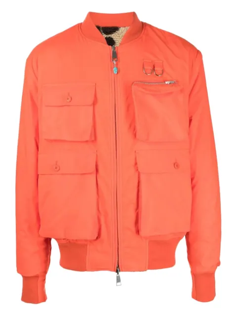 4SDESIGNS utility-pockets bomber jacket Orange HHG23237660954789