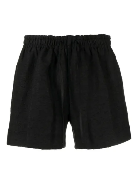 4SDESIGNS textured elasticated shorts Black HHAW25251097691