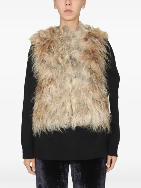 BECAGLI shaggy fur jacket Neutrals KW211B12